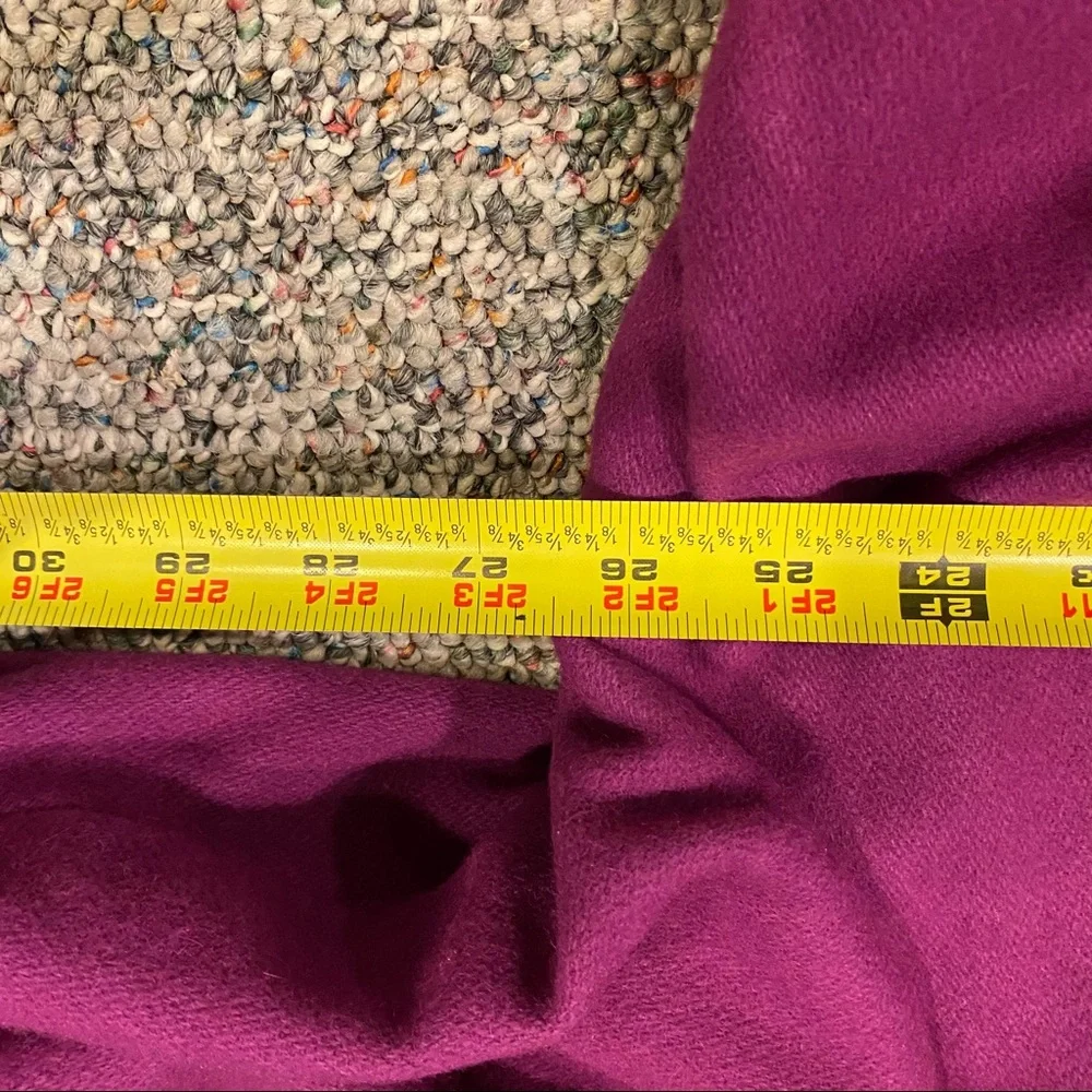 Carol Gildar Designs NEW handmade cashmere blend wrap sweater jacket fuchsia - Picture 12 of 16